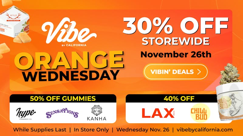 Vibe by California - Alessandro 30% OFF SITEWIDE - ORANGE WEDNESDAY DEAL!