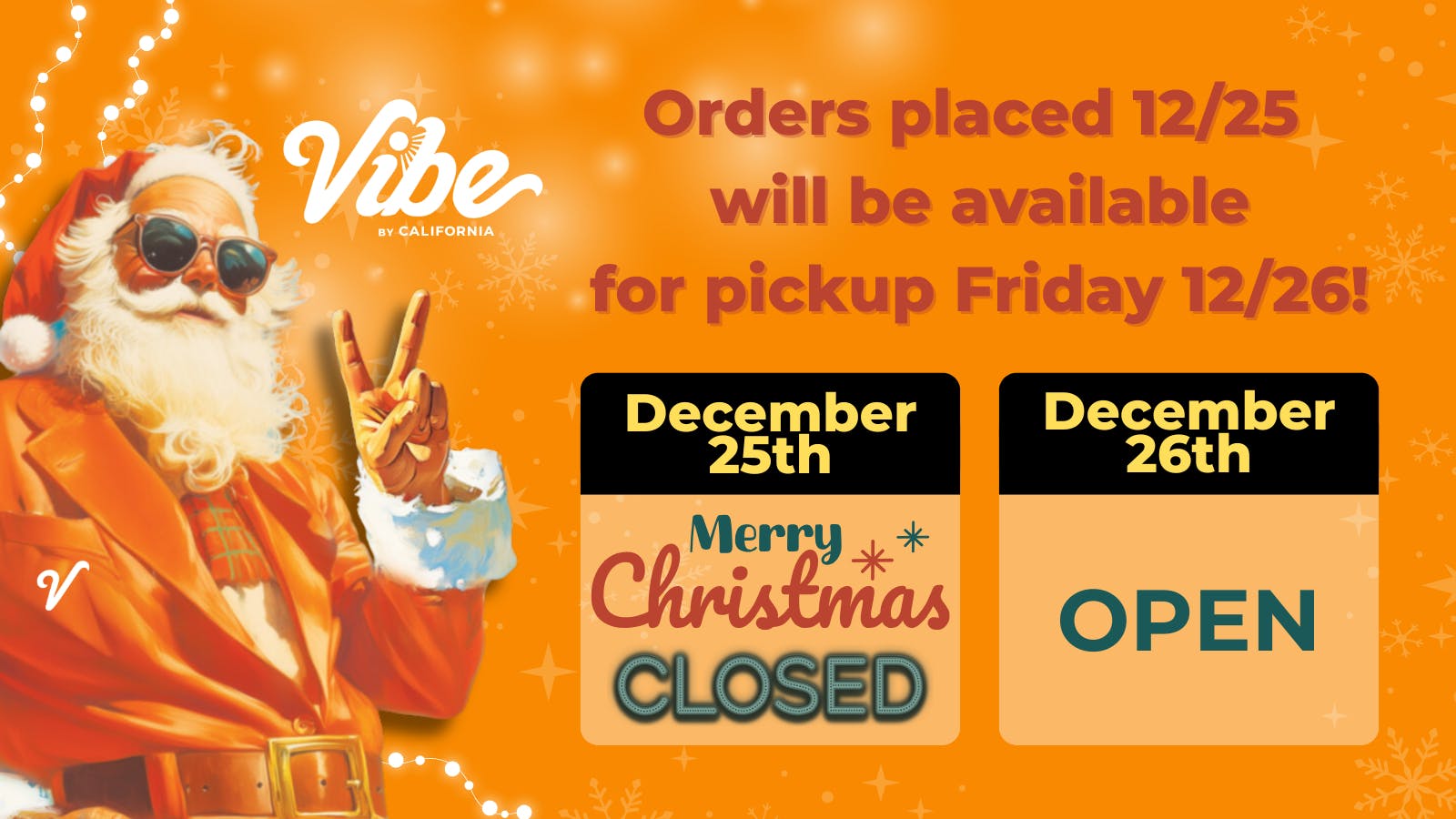Vibe By California | Sacramento Cannabis Dispensary Happy Holidays From The Vibe Team!