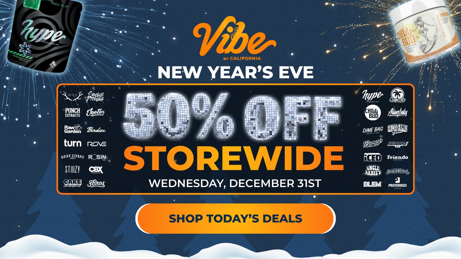 Vibe by California - Alessandro 50% off Storewide New Years Eve Sale!