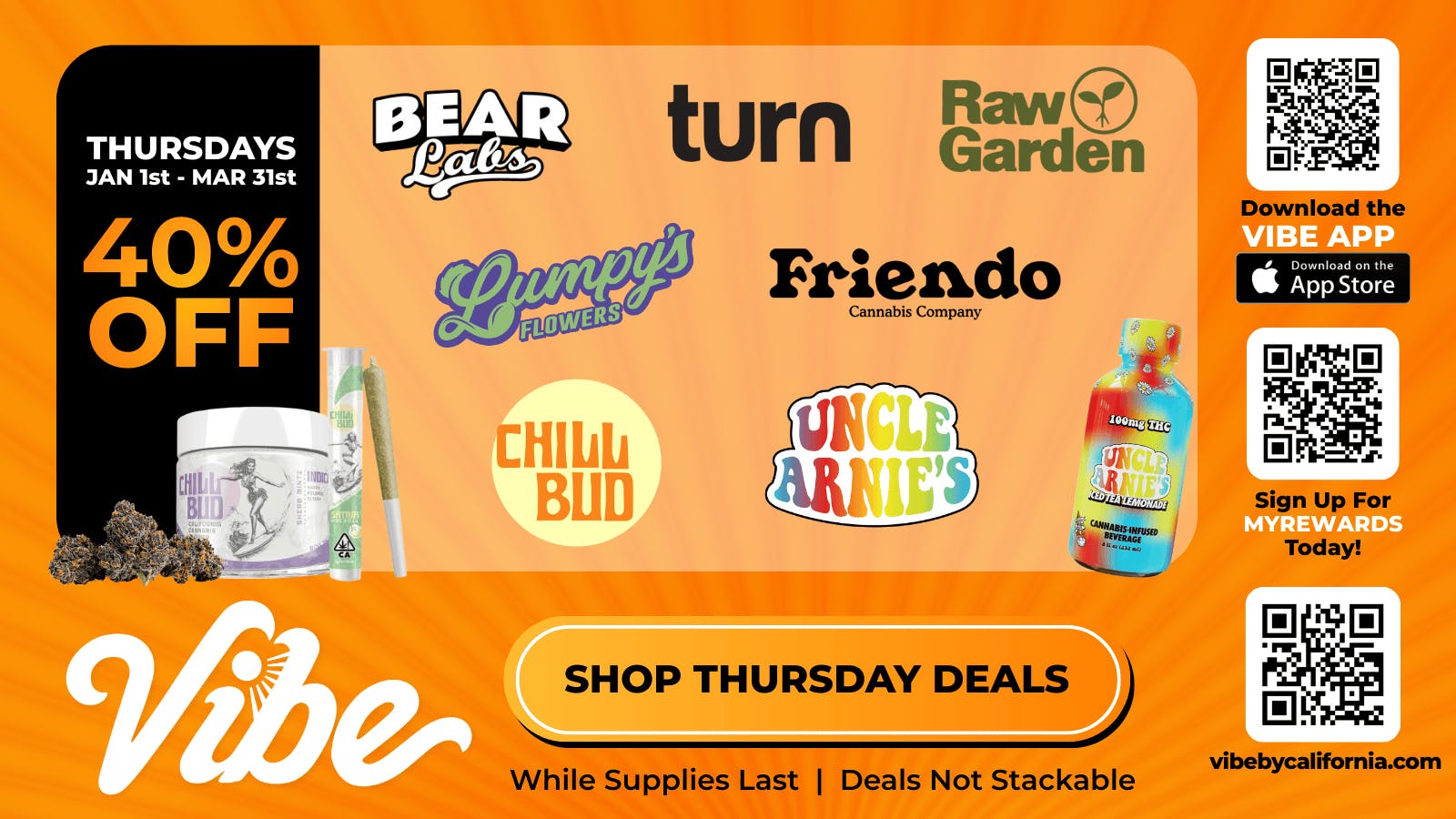 Vibe By California | Sacramento Cannabis Dispensary 40% off Top Shelf Brands - Shop Vibin' Daily Deals