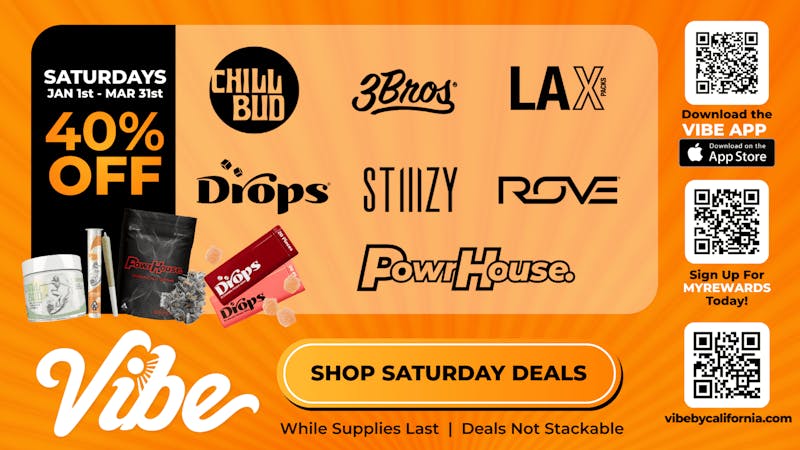 Vibe By California | Stockton Cannabis Dispensary 40% off Top Shelf Brands - Shop Vibin' Daily Deals