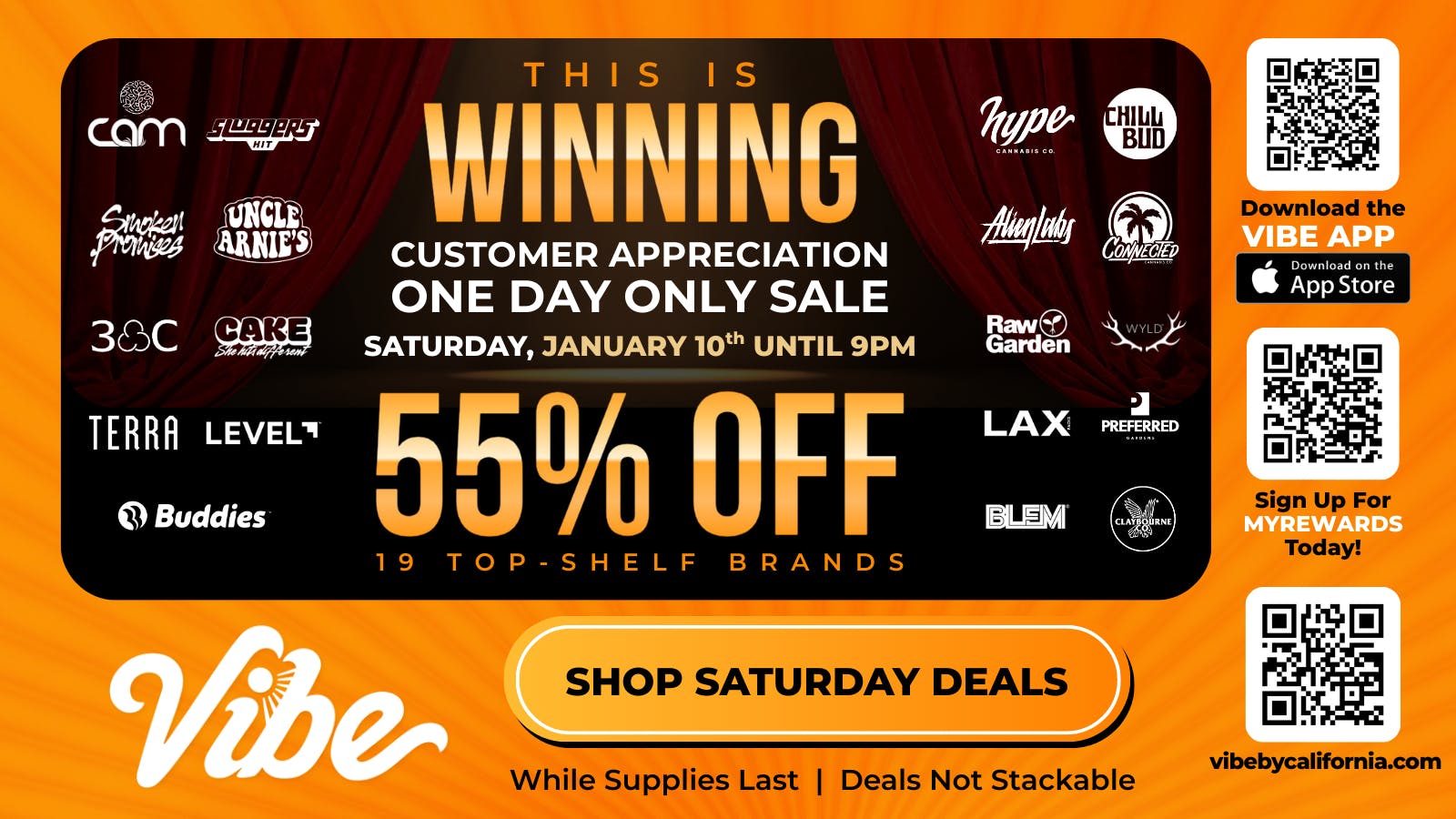 Vibe By California | Sacramento Cannabis Dispensary ENTIRE STORE 30%OFF + 55%OFF 19 TOP SHELF BRANDS!!