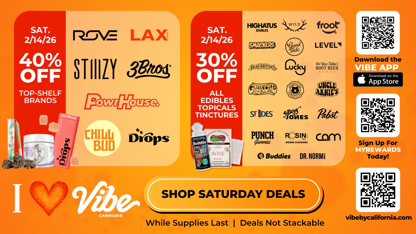 Vibe by California - MoVal Pigeon Pass Sweet V-Day deals inside 🍭