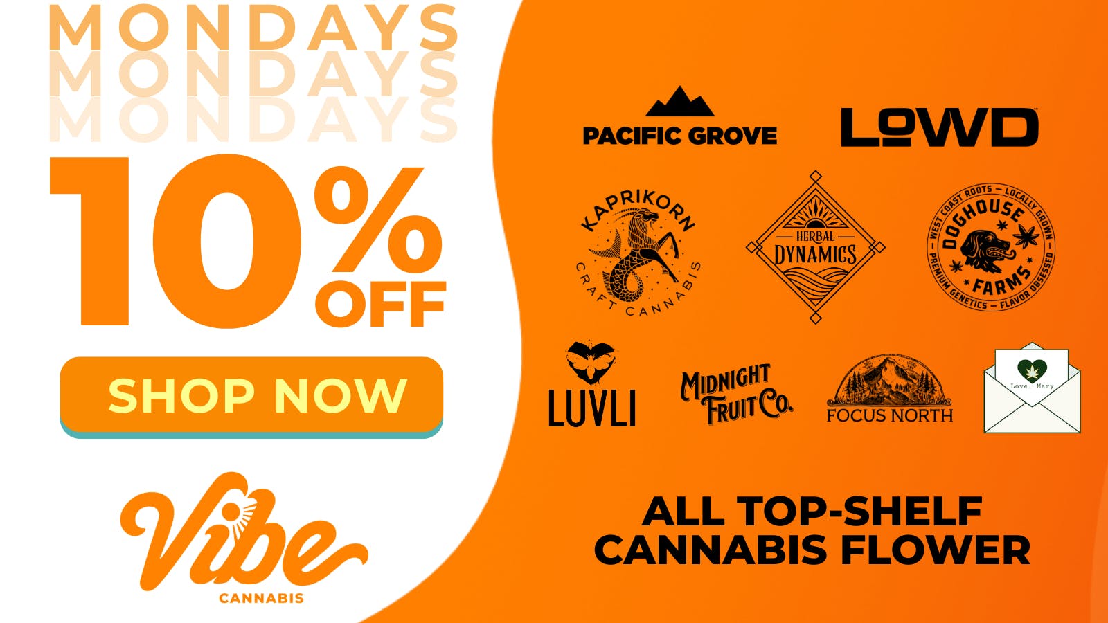 VIBE Cannabis | Portland Dispensary (49th Ave) 10% Off Top Shelf Flower