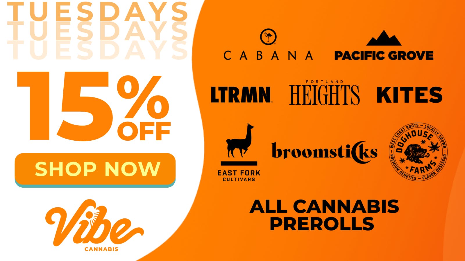 VIBE Cannabis | Portland Dispensary (49th Ave) 15% Off Pre-Rolls