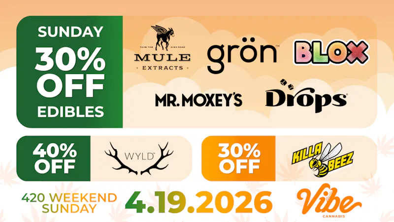 VIBE Cannabis | Portland Dispensary (49th Ave) 30-40% off Top Shelf Brands - Shop Vibin Deals Now