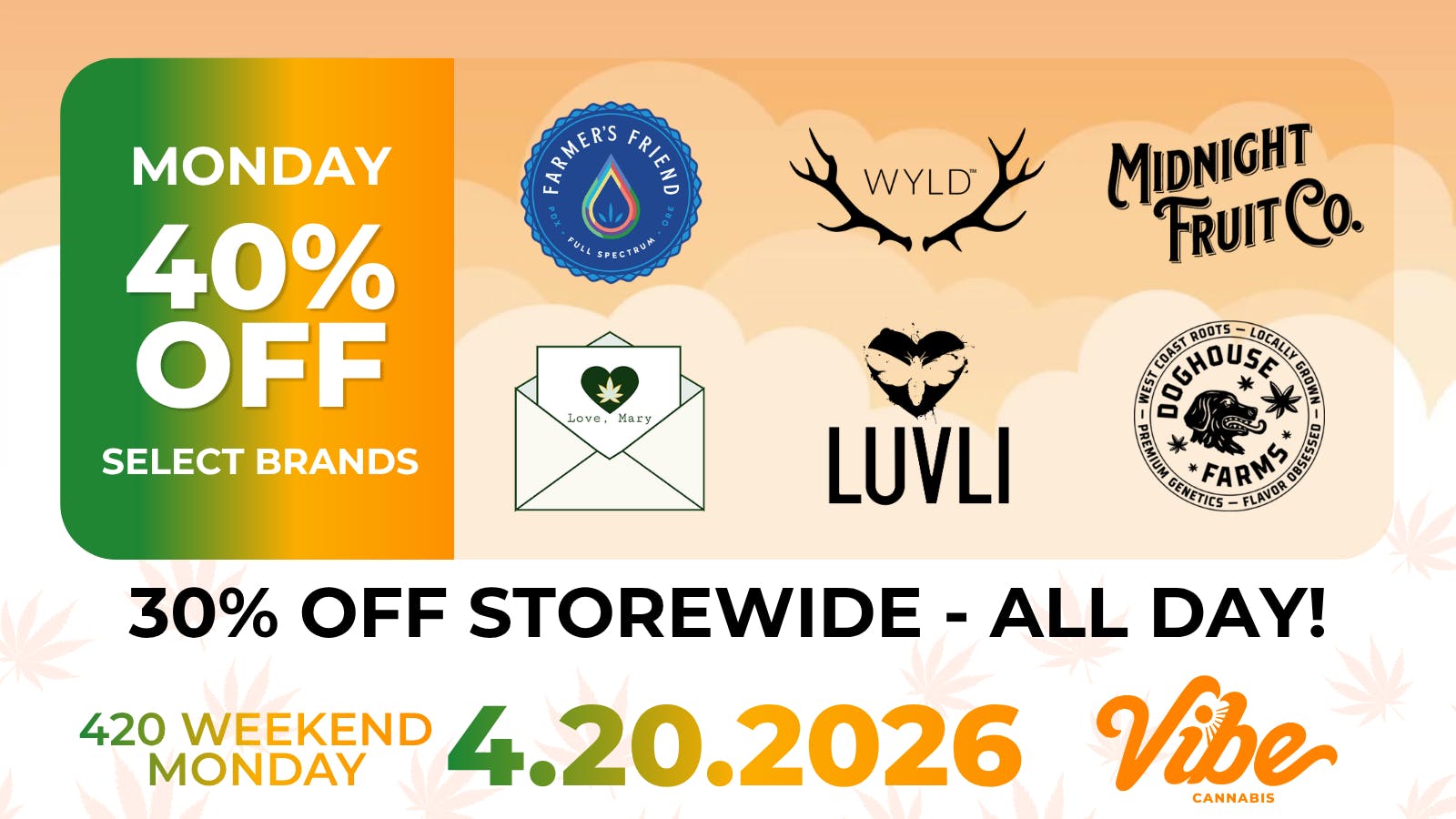VIBE Cannabis | Portland Dispensary (49th Ave) ENTIRE STORE 30% OFF - Shop Vibin' 420 Deals!