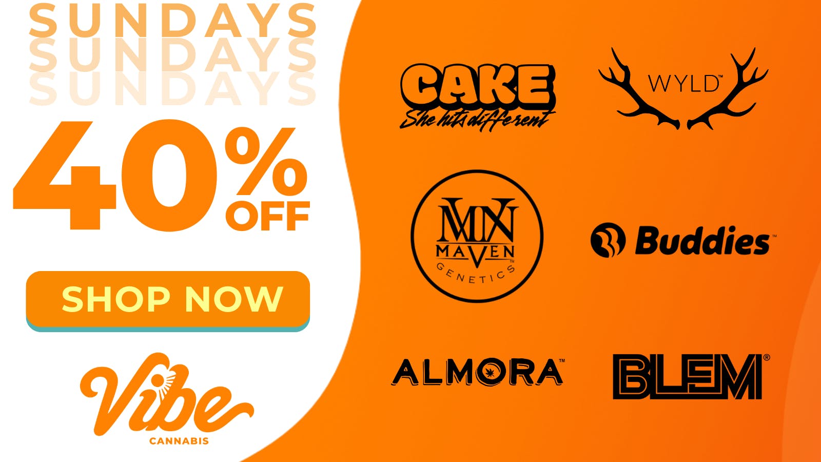 Vibe Cannabis | Stockton Dispensary 40% off Top Shelf Brands - Shop Vibin' Daily Deals