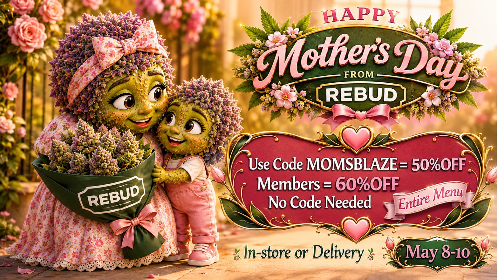 Rebud Mothers Day Sale - 50-60% OFF - All Weekend Long