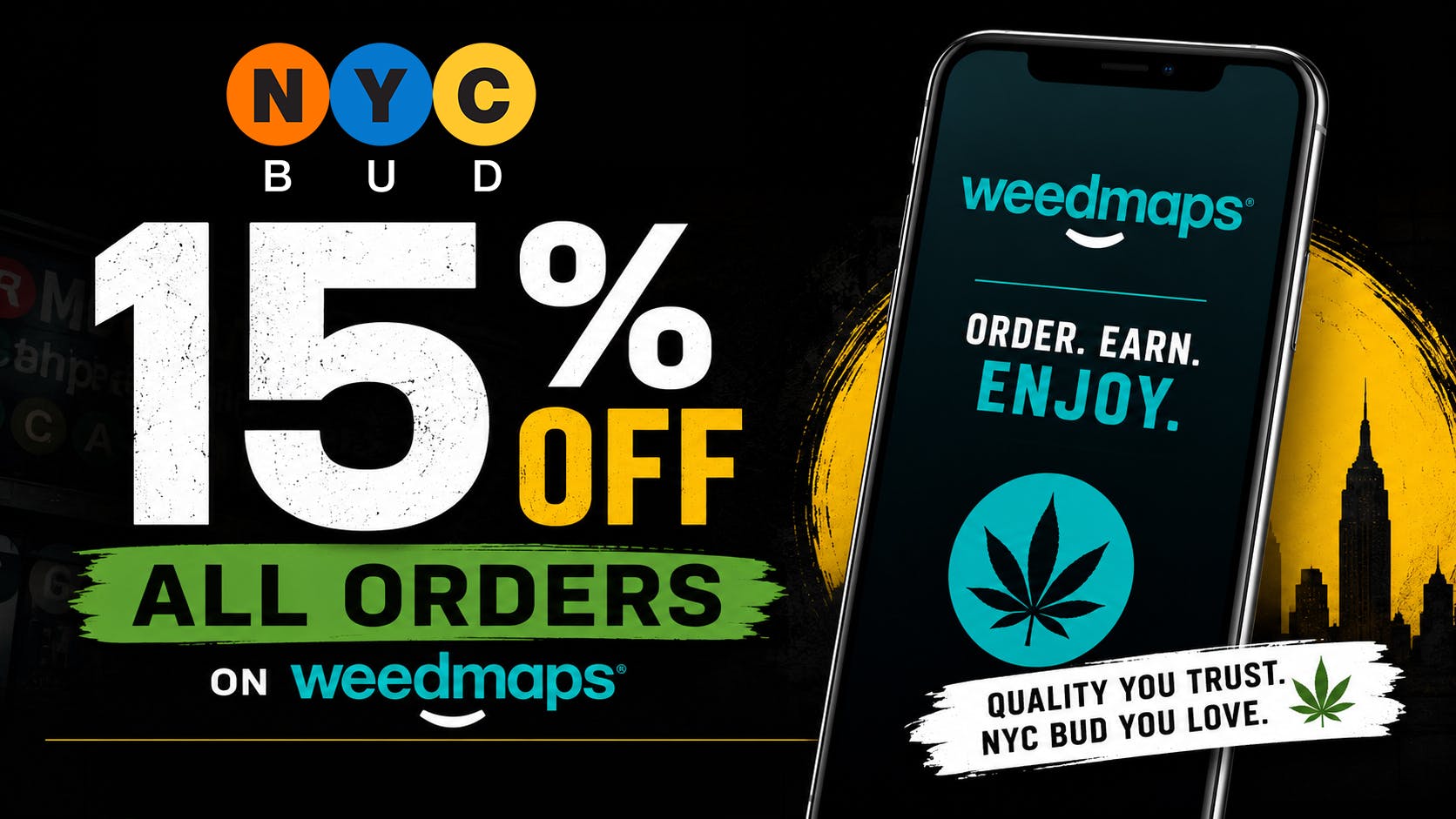 NYCBUD - Midtown 15% Off Your Order!