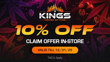 Kings House of Fire 10% OFF ALL* Products | Weedmaps Exclusive!