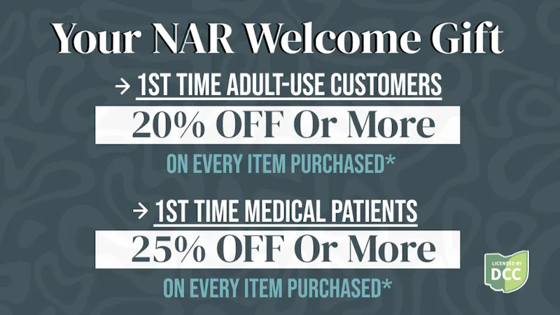 Nar Cannabis - Columbus First Time Customers Get 20% Off Entire Order