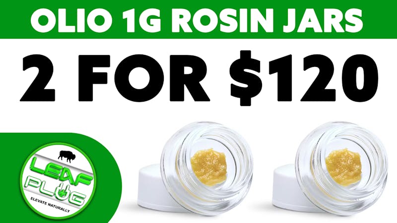 Leaf Plug Olio 1G rosin jars- 2 for 120