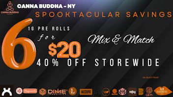 Canna Buddha - Queens 6 For $20 Spooktacular Pre-Roll Savings