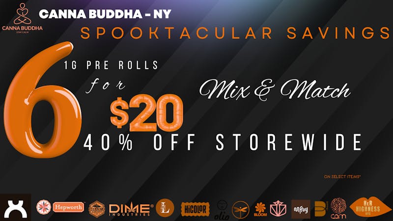 Canna Buddha - Queens 6 For $20 Spooktacular Pre-Roll Savings