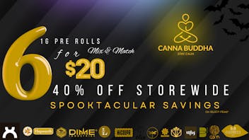 Canna Buddha - Queens 6 For $20 Spooktacular Pre-Roll Savings