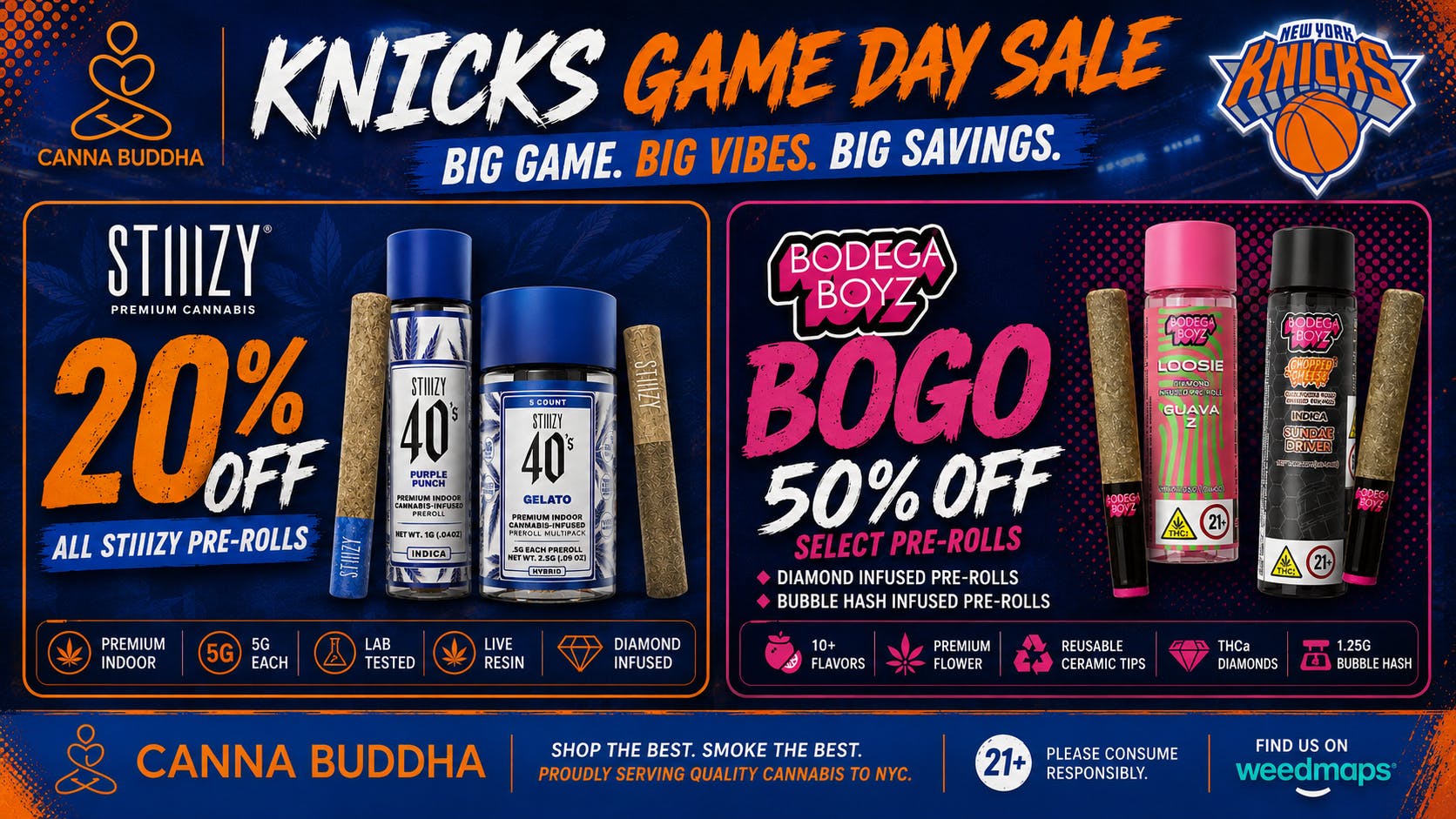 Canna Buddha Delivery - Nassau County 🏀 ORANGE & BLUE SAVINGS
