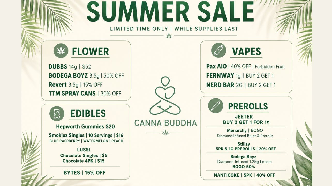 Canna Buddha - Queens Buddha’s Summer Blowout 🌿☀️