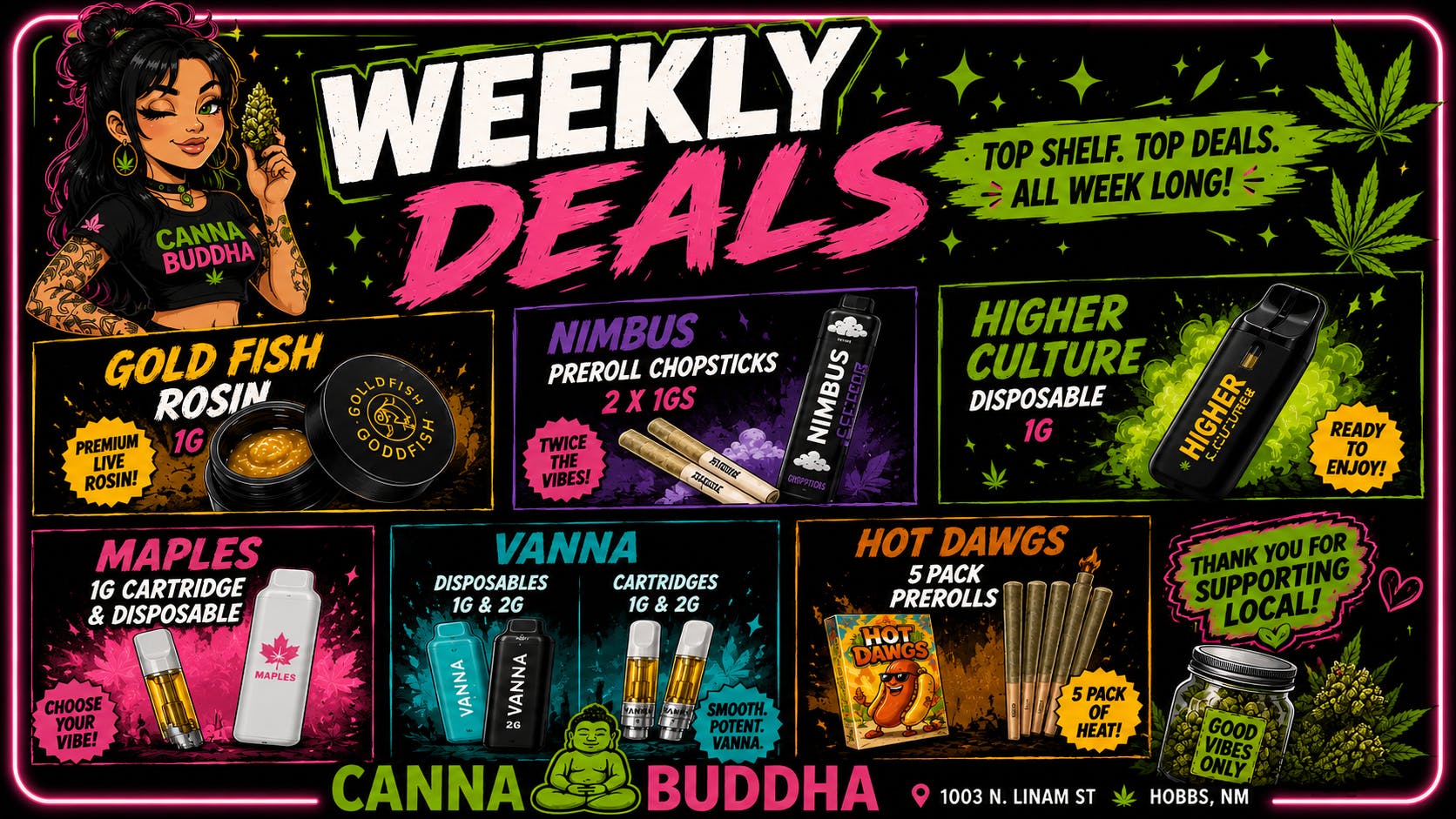 Canna Buddha of Hobbs - Drive Thru !!WEEKLY DEALS!!