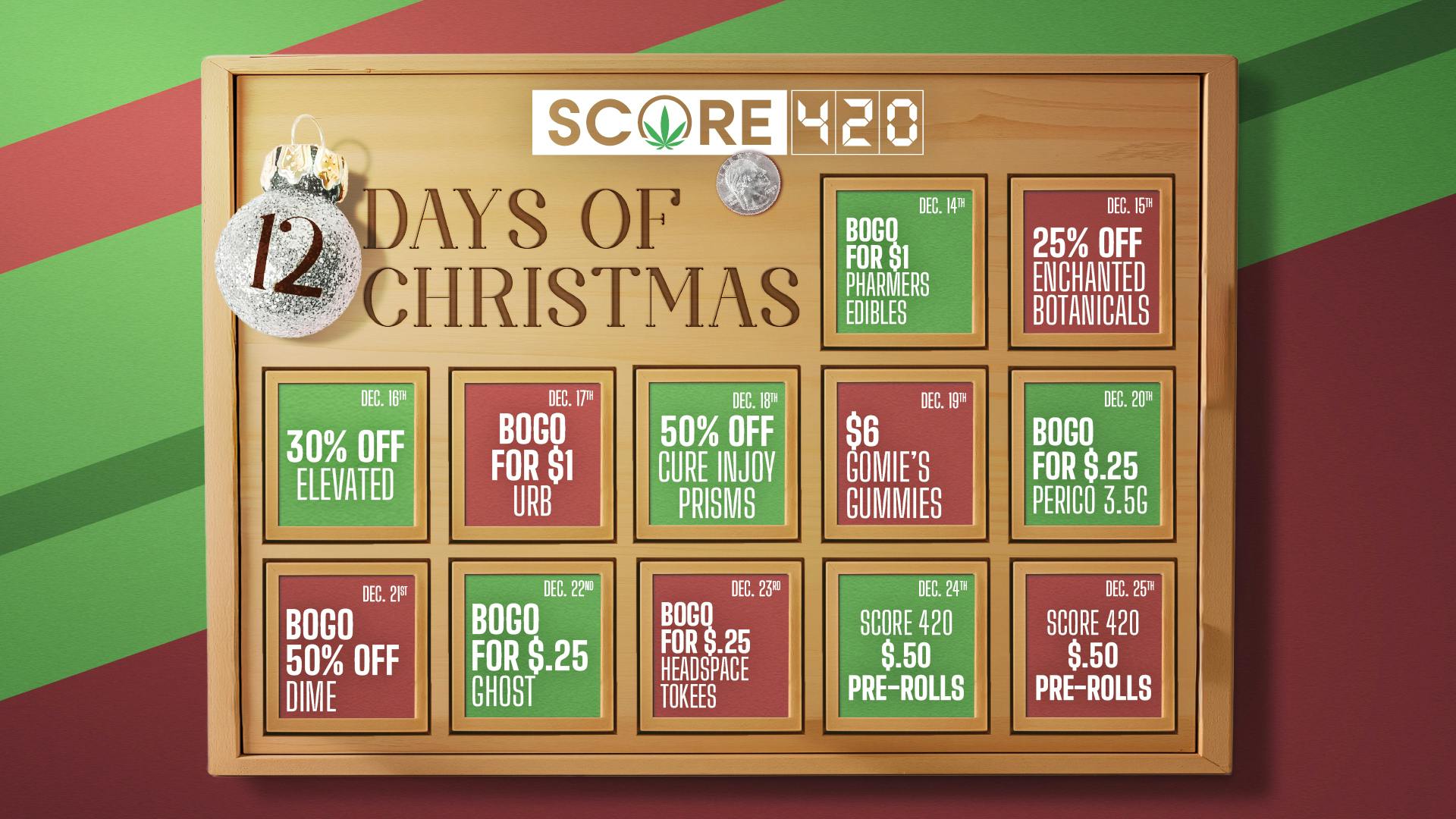Score 420 12 Days Of Christmas