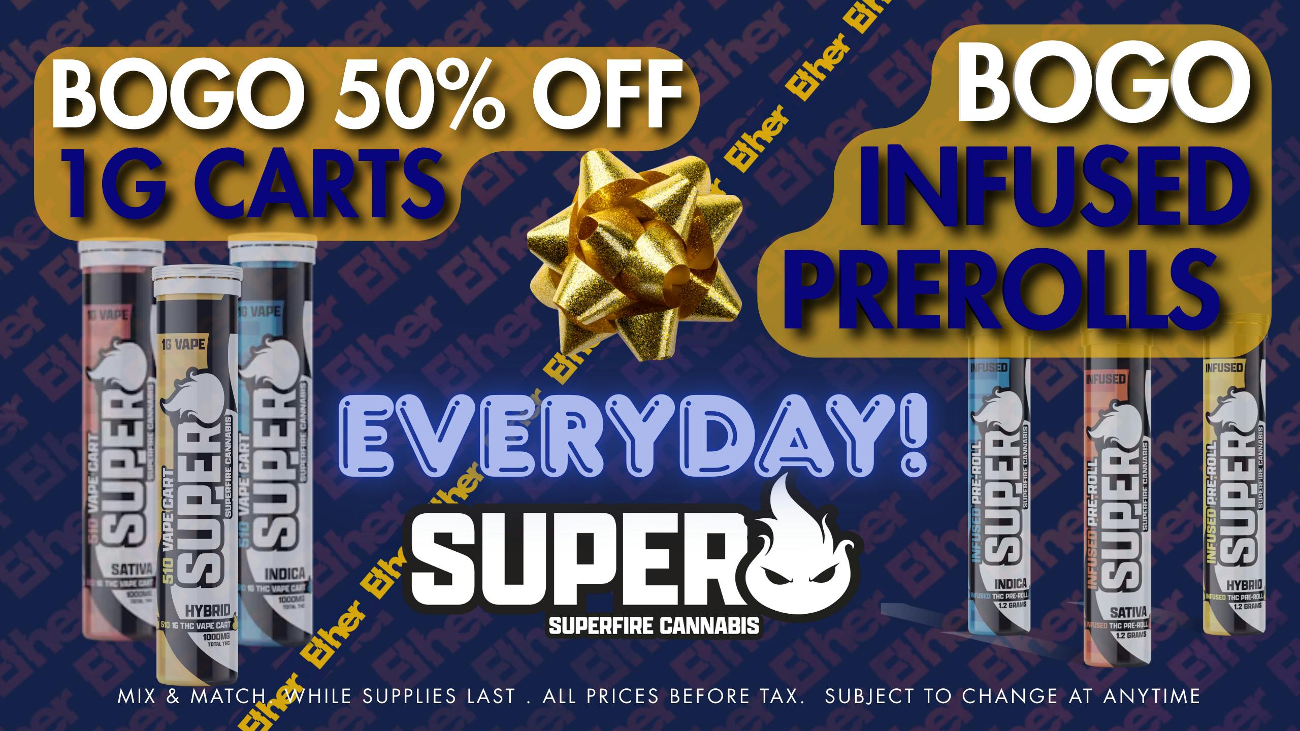 Ether SUPERFIRE INFUSED PRE ROLLS BOGO BUNDLE