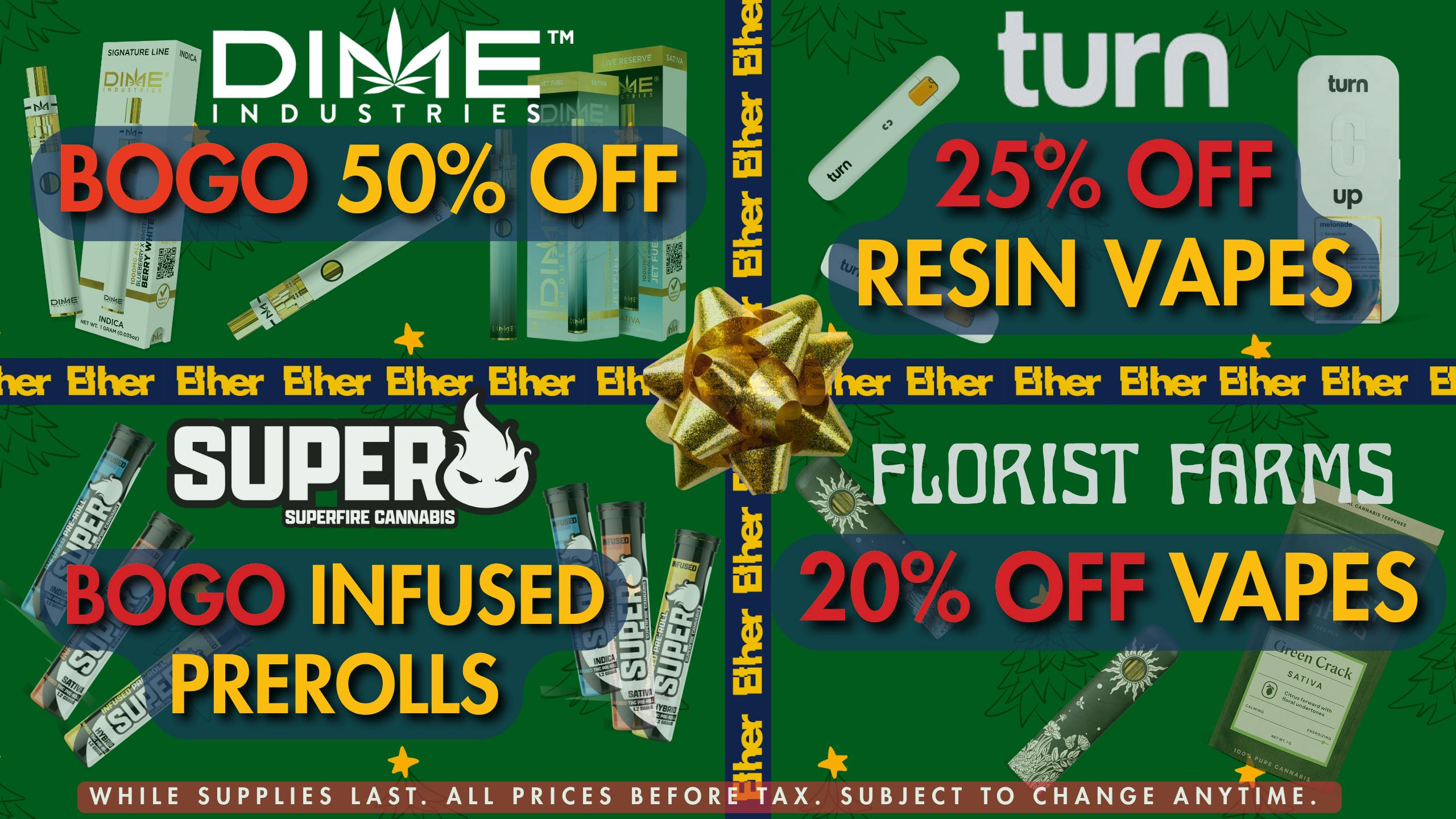 Ether SUPERFIRE INFUSED PRE ROLLS BOGO BUNDLE