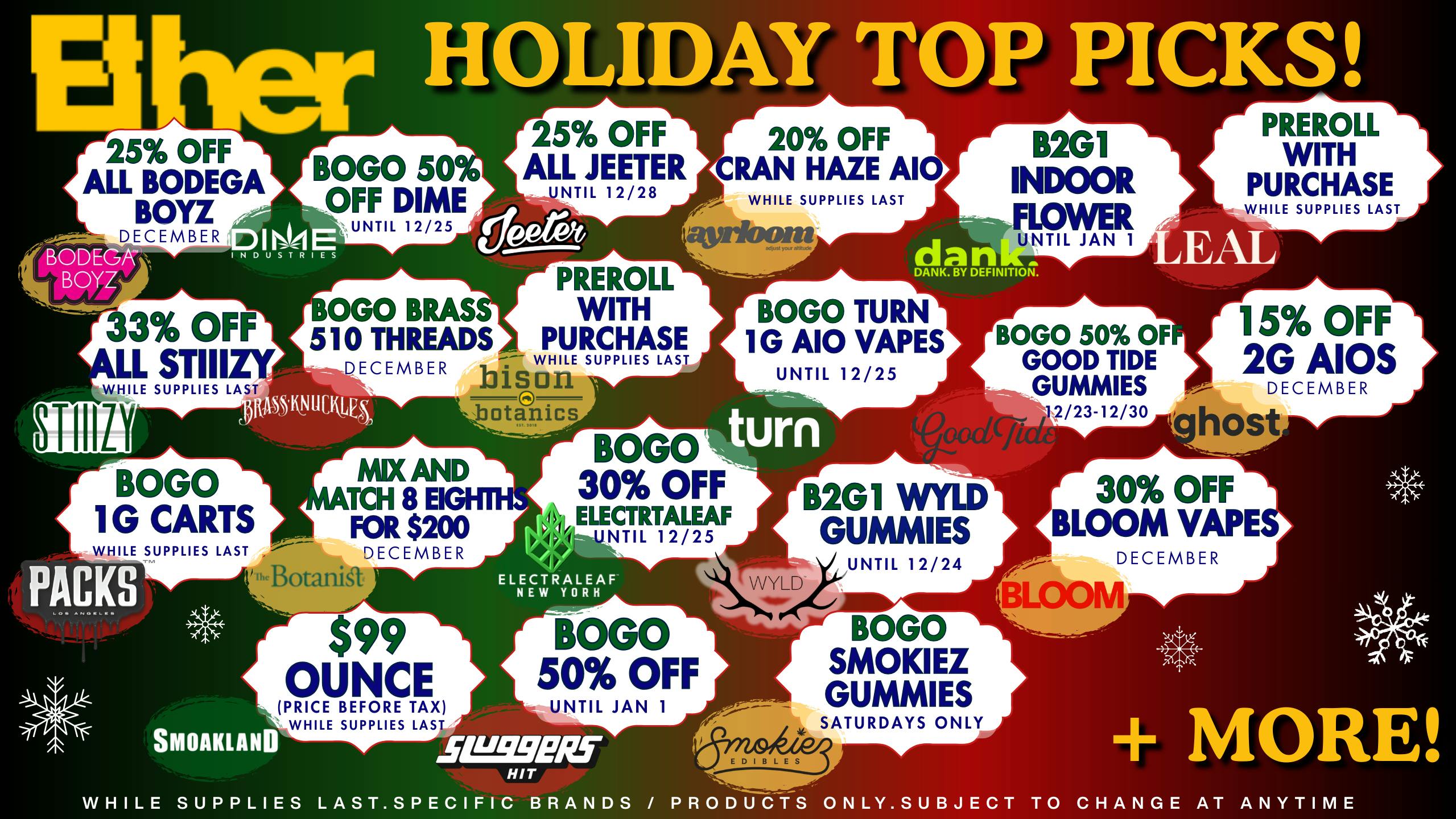 Ether DANK | B2G1 ON INDOOR FLOWER!