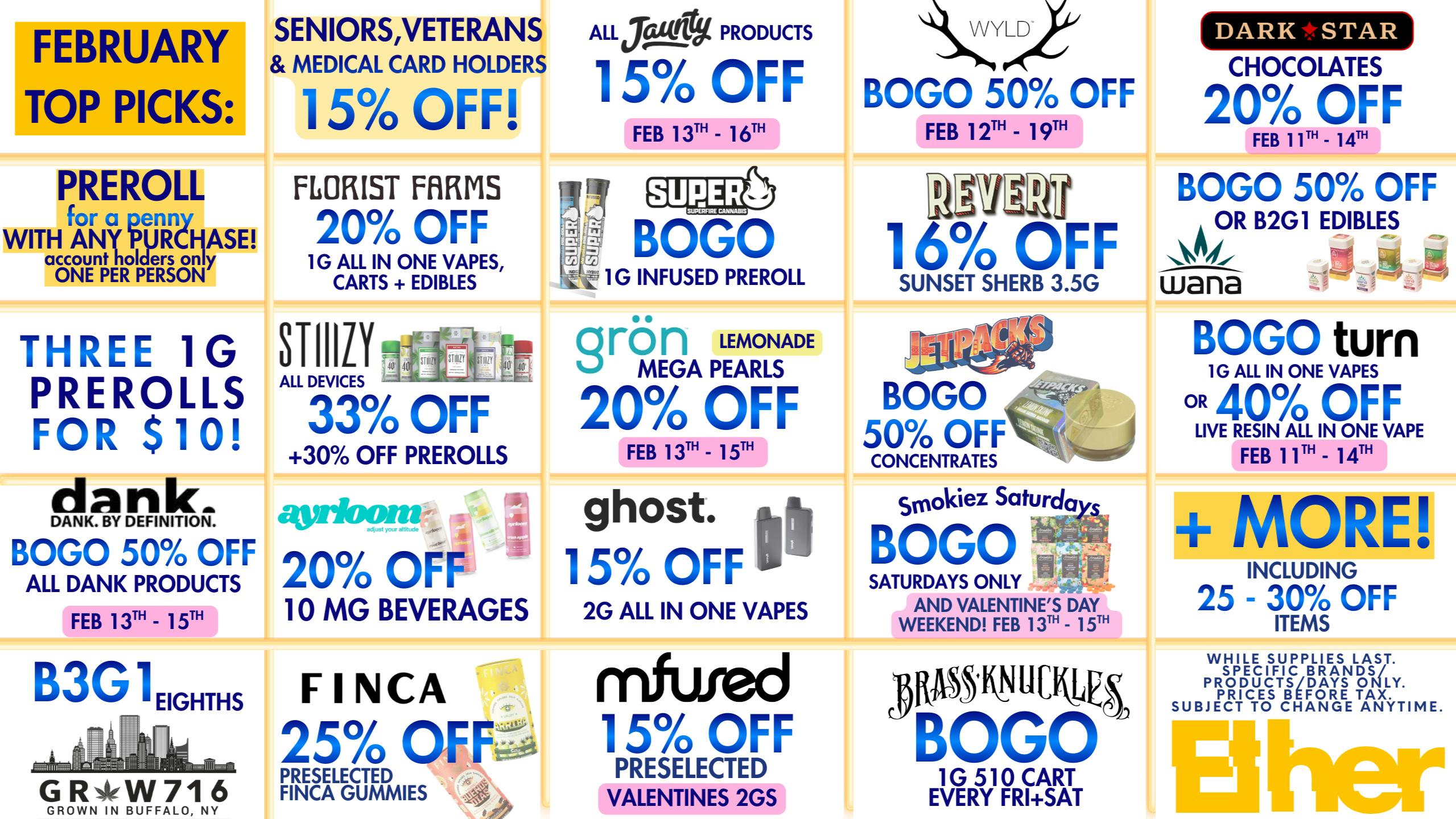 Ether FEBRUARY TOP PICKS | VALENTINE'S DAY DEALS