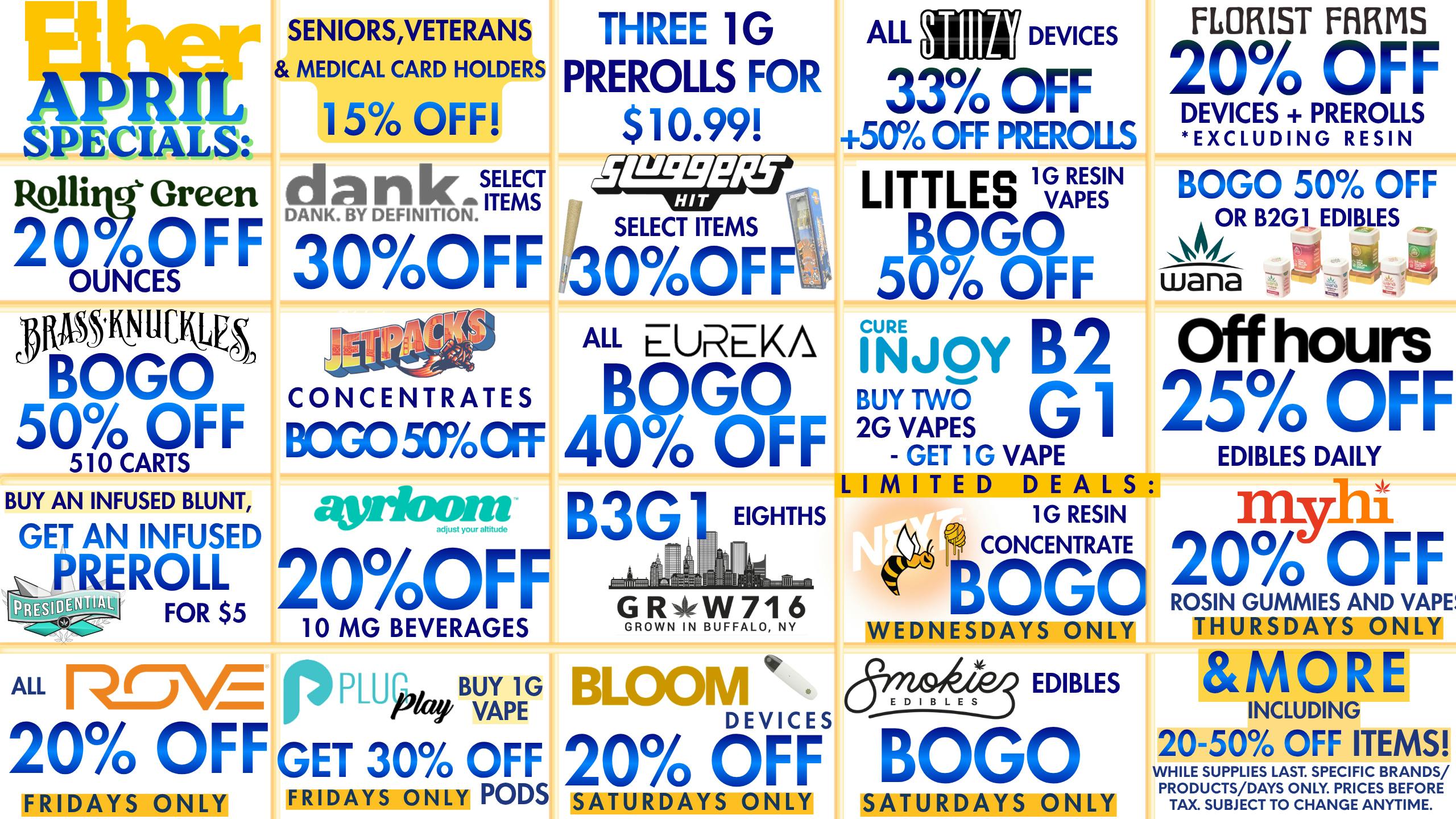 Ether ETHER SPECIALS | UP TO 50% OFF+ BOGOs AT ETHER !