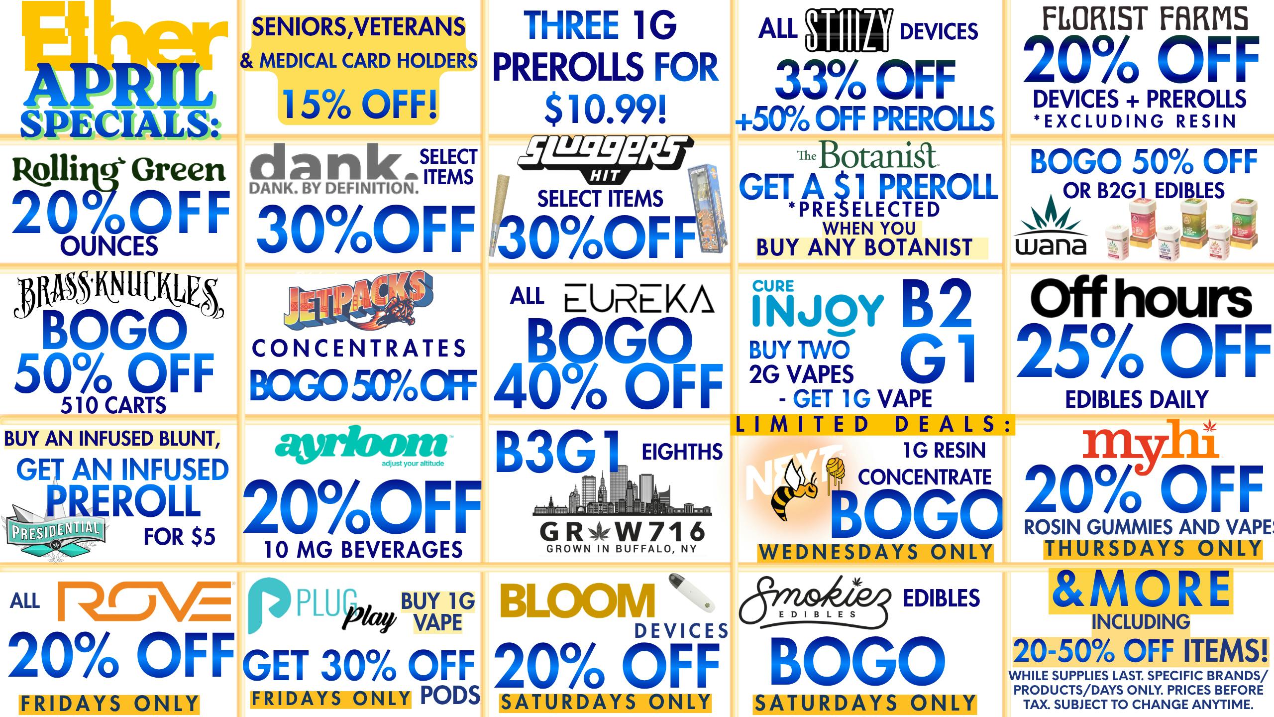 Ether ETHER SPECIALS | UP TO 50% OFF+ BOGOs AT ETHER !