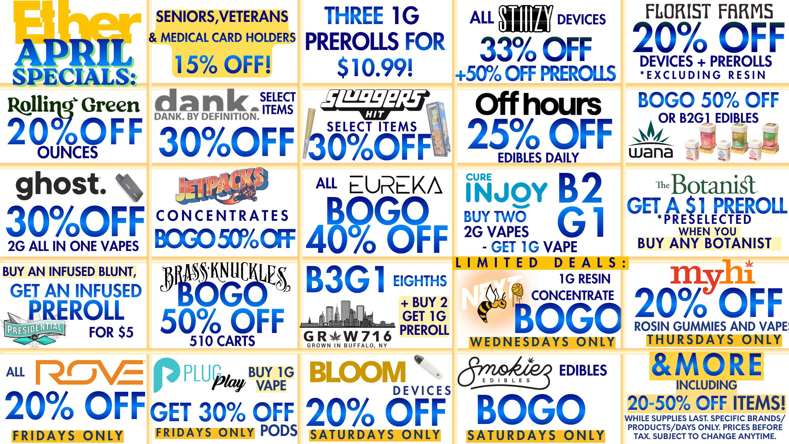 Ether ETHER SPECIALS | UP TO 50% OFF + BOGOs AT ETHER !