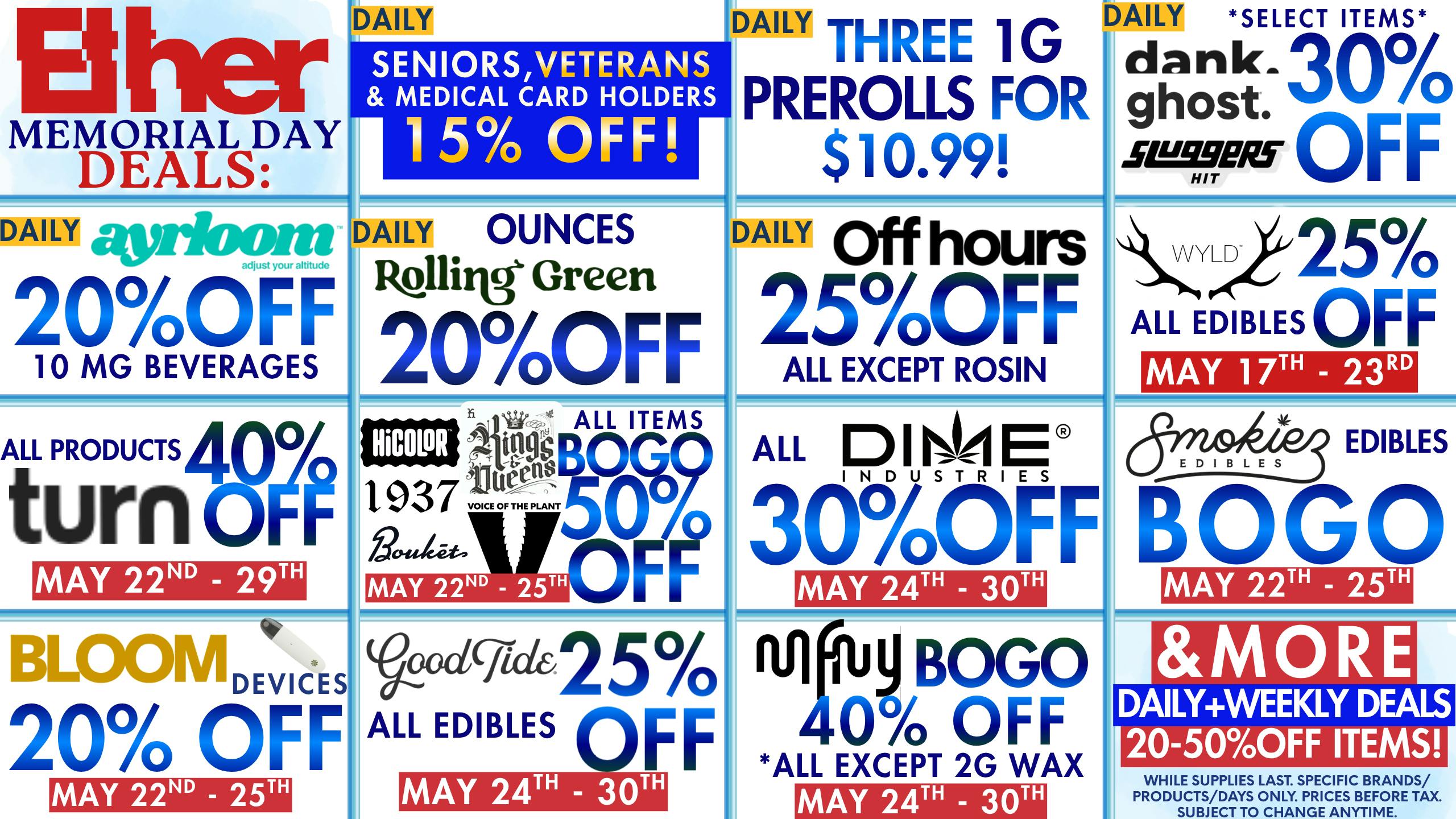 Ether MEMORIAL DAY DEALS LIVE NOW!