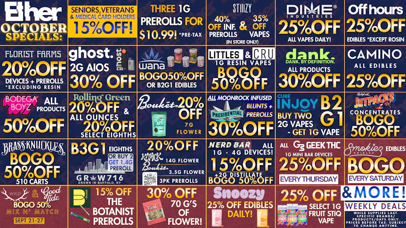 Ether SEPTEMBER/OCTOBER DEALS