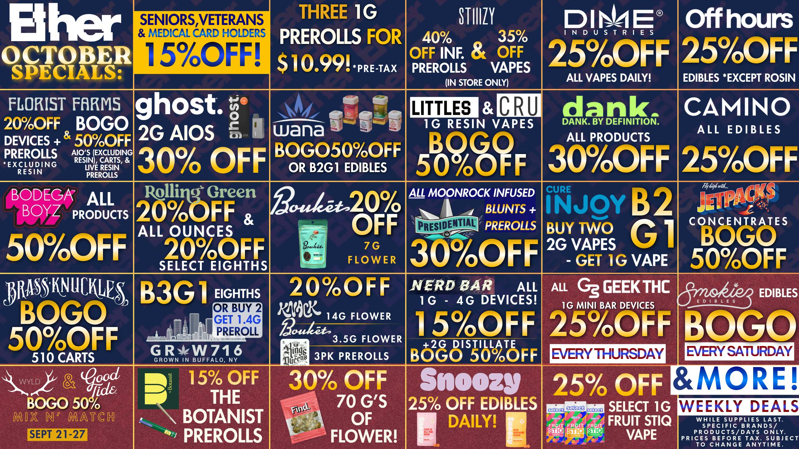 Ether SEPTEMBER/OCTOBER DEALS