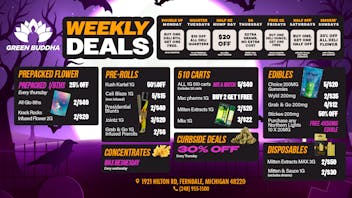 Green Buddha Cannabis Co- Recreational 💚 Green Buddha Weekly Vibes & High Deals 🌿✨