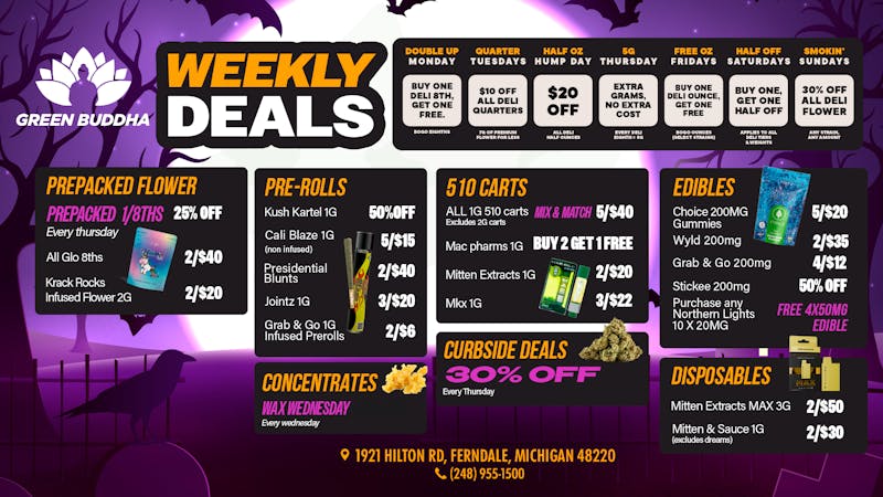Green Buddha Cannabis Co- Recreational 💚 Green Buddha Weekly Vibes & High Deals 🌿✨