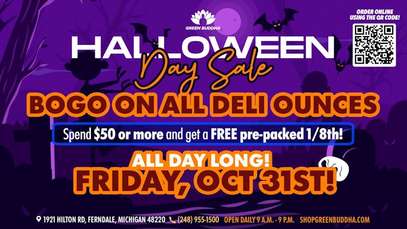 Green Buddha Cannabis Co- Recreational 🎃 Halloween Day Sale at Green Buddha 👻