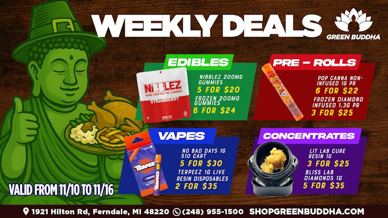 Green Buddha Cannabis Co- Recreational 🍁 Fall Into Savings at Green Buddha! 🌿🔥