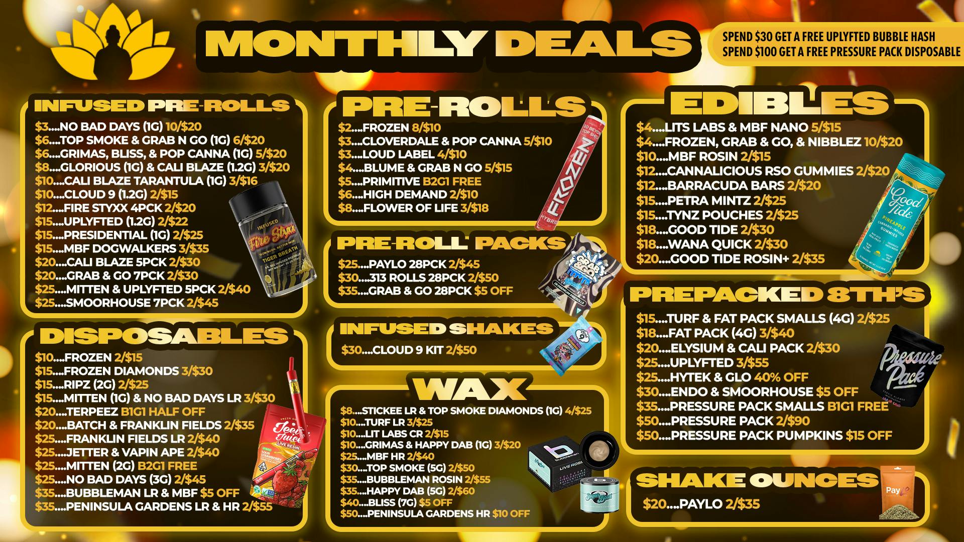 Green Buddha Cannabis Co- Recreational Green Buddha Monthly Deals You Do Not Want To Miss