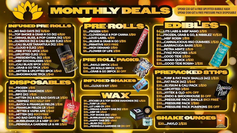 Green Buddha Cannabis Co- Recreational Green Buddha Monthly Deals You Do Not Want To Miss