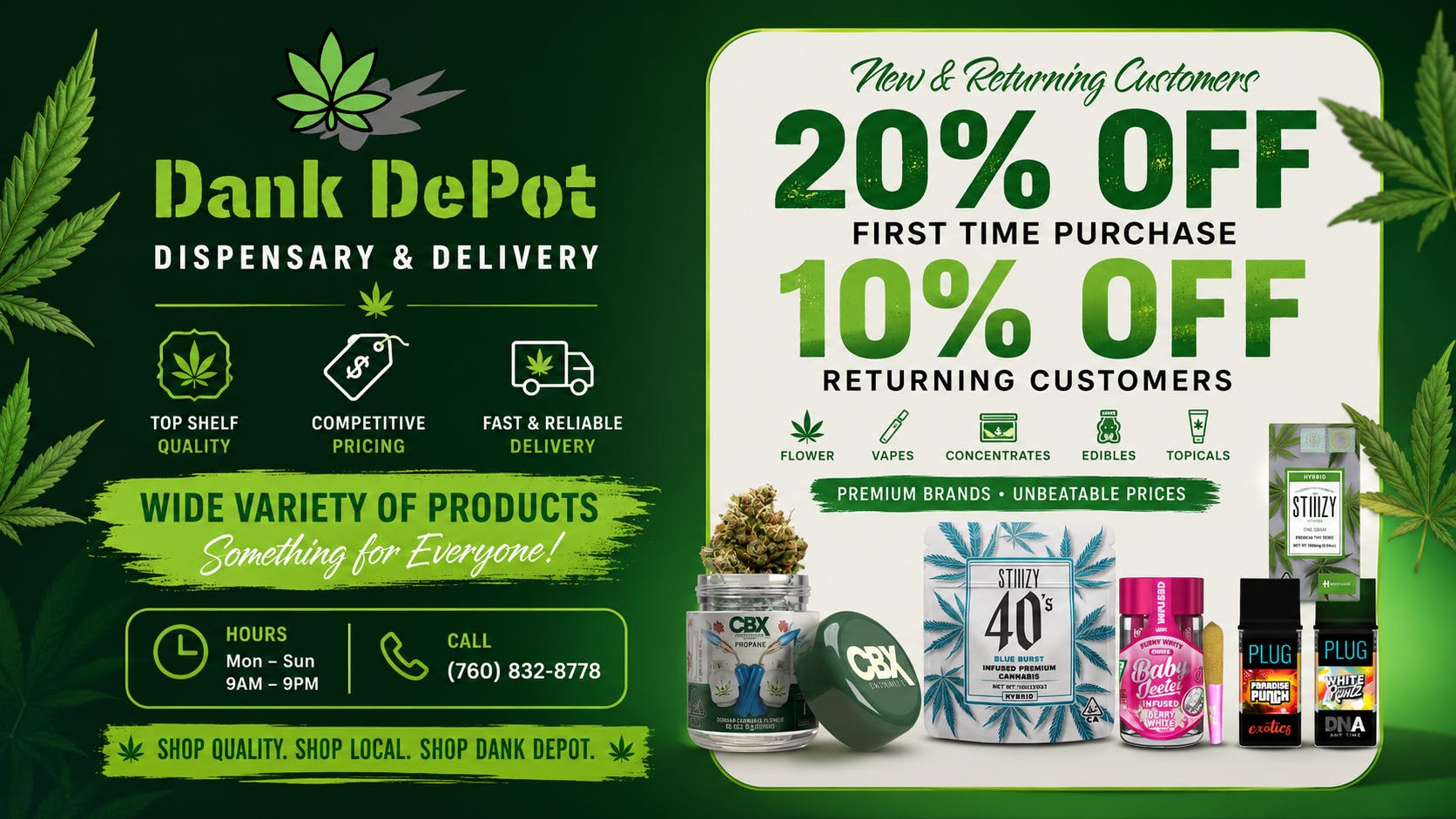 Dank Depot DAILY DANK DEALS