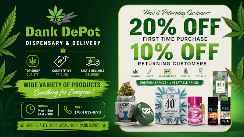 Dank Depot Delivery DAILY DANK DEALS