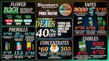 Bloomery Cannabis New Buffalo - 21+ Recreational 40% OFF Jungle Juice, Spyder Legs, GRL, Edible Gem