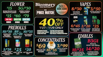 Bloomery Cannabis New Buffalo - 21+ Recreational 40% OFF Uplyfted, Seed Junky, Ripe Herb Rosin**