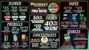 Bloomery Cannabis New Buffalo - 21+ Recreational 50% OFF Seed Junky 3.5G Prepack & Uniq Concentrate