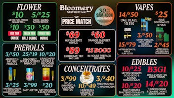 Bloomery Cannabis New Buffalo - 21+ Recreational $10 Shake Ounces (Mitten Flower) 5G/$25 Moonrocks