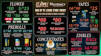 Bloomery Cannabis New Buffalo - 21+ Recreational $10 Shake Ounces (Mitten Flower) 5G/$25 Moonrocks