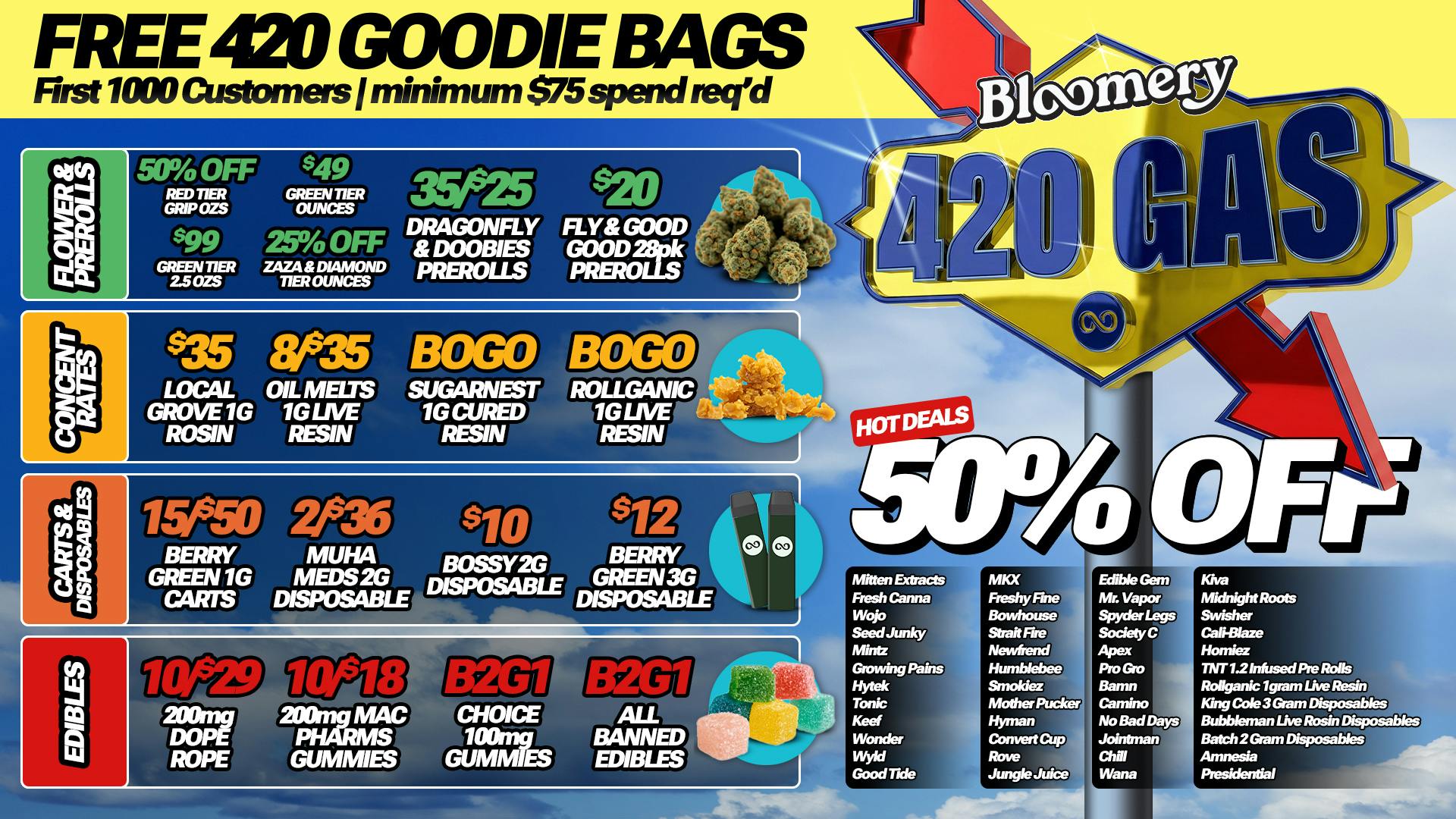 Bloomery Cannabis New Buffalo - 21+ Recreational FREE 4/20 GOODIE BAGS First 1000 Customers**