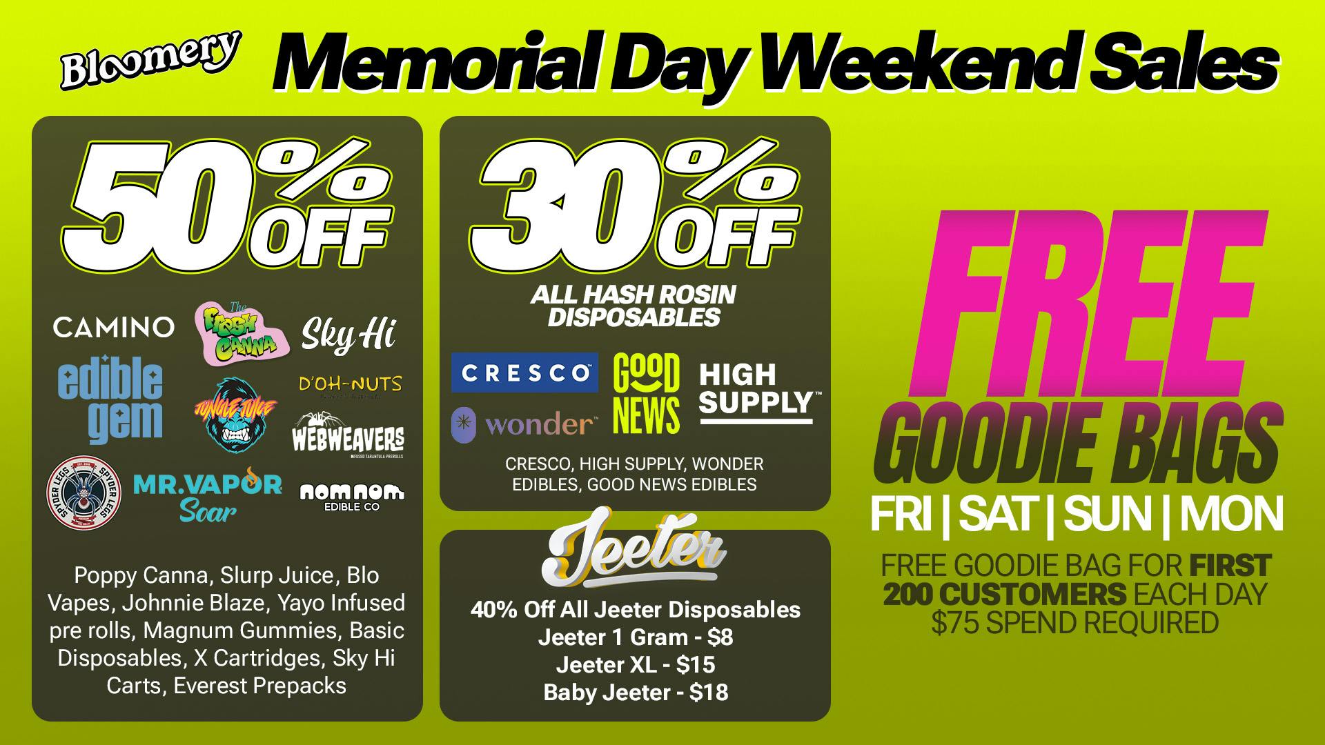 Bloomery Cannabis New Buffalo - 21+ Recreational 50% OFF Fresh Canna, Jungle Juice, Mr Vapor & MORE