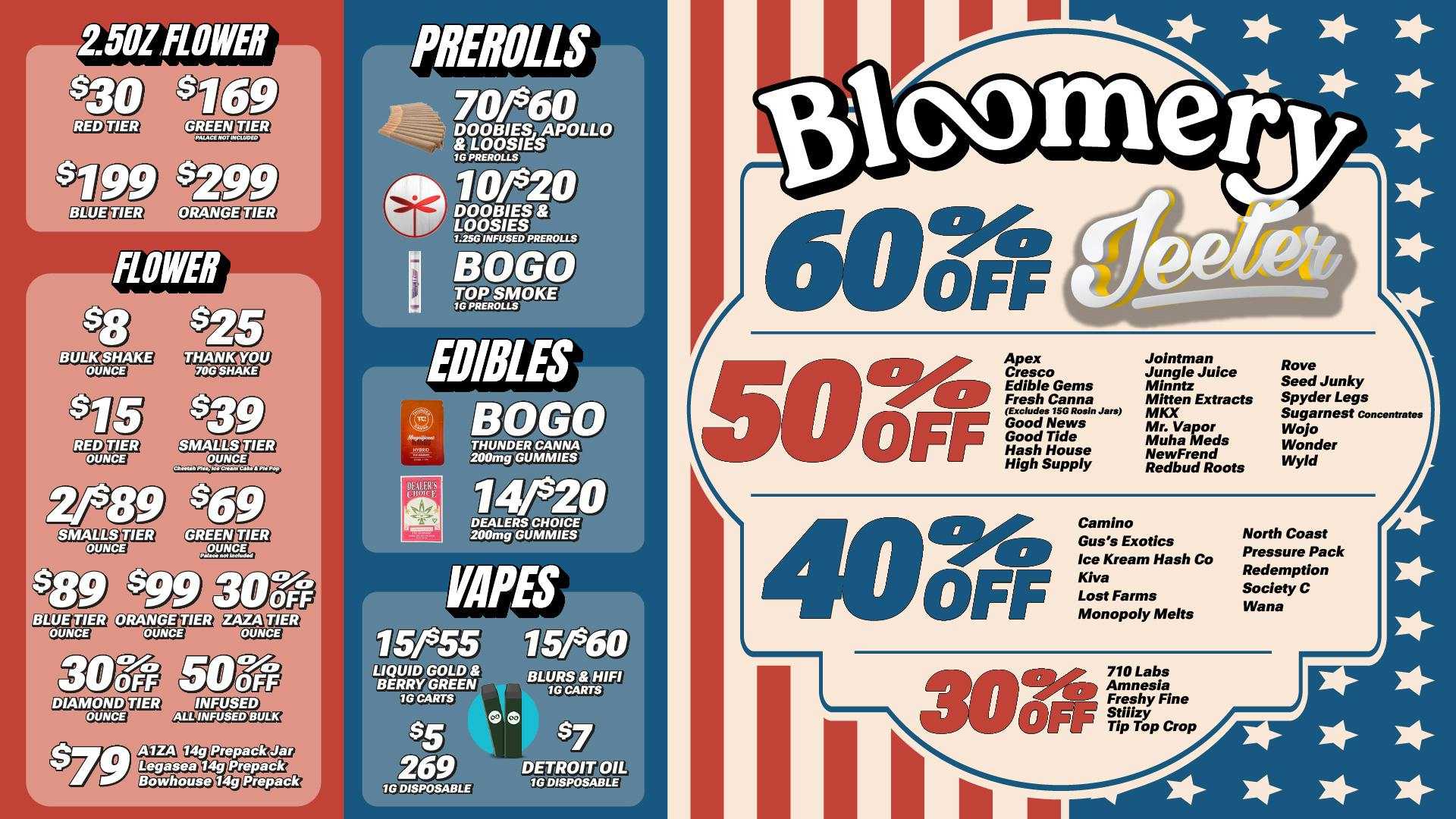 Bloomery Cannabis New Buffalo - 21+ Recreational Up to 50% OFF Fri-Sun | 4th Of July Deals